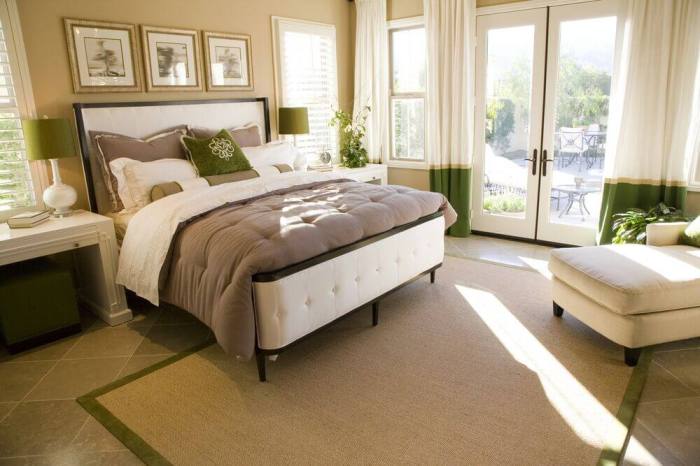 How to decorate french doors in a bedroom