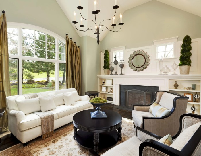 How to decorate a round living room