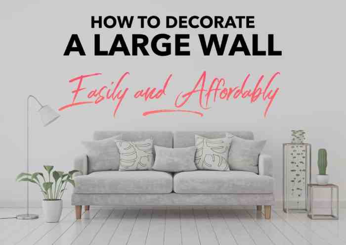 How to decorate big wall in bedroom