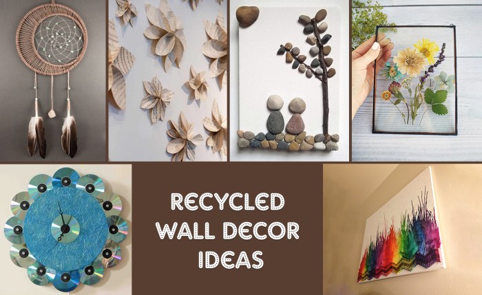 How to decorate bedroom walls with waste material