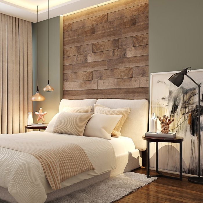 How to decorate a plain bedroom wall