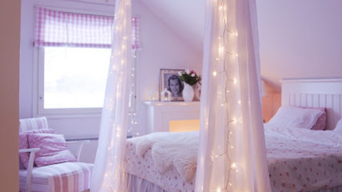 How to decorate fairy lights in bedroom