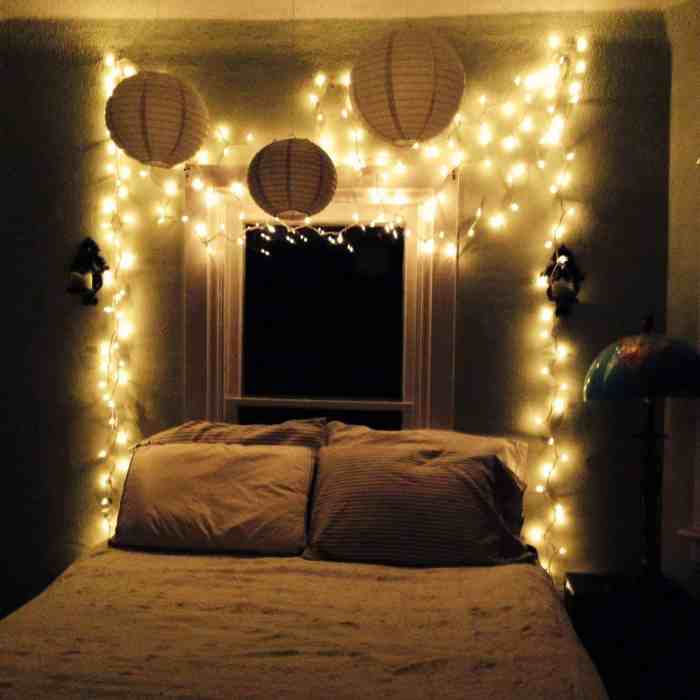 How to decorate fairy lights in bedroom