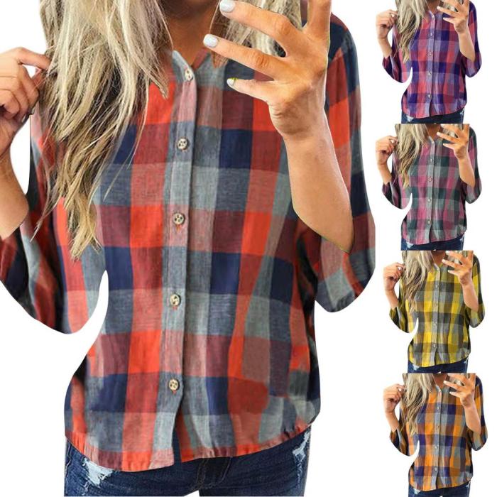 Women's plaid dress shirt