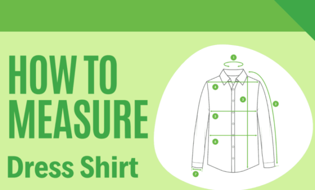 Measuring for a men's dress shirt