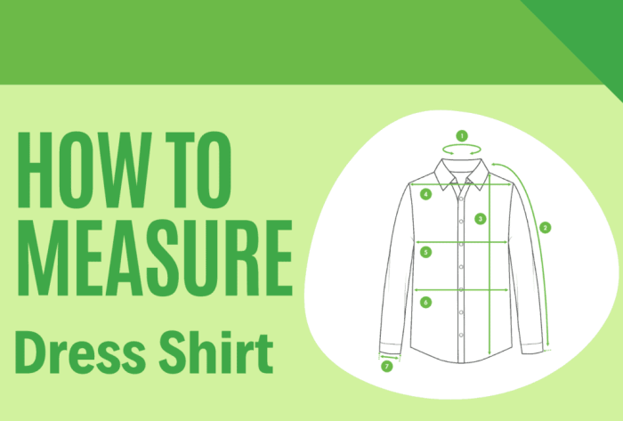 Measuring for a men's dress shirt