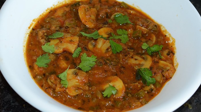 How to cook mushroom curry in indian style