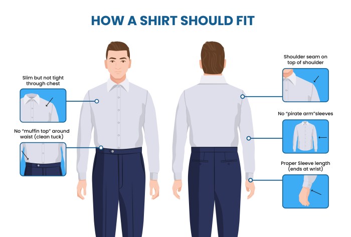 Measuring for a men's dress shirt