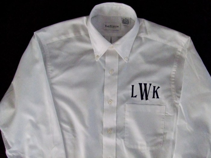 Monogrammed mens dress shirts